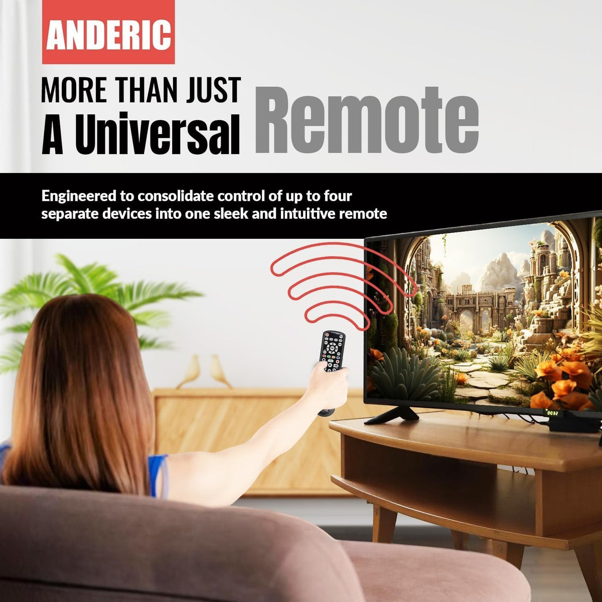 Anderic Substitute for RCA RCU404 4-Device Universal Remote Control [RRU401]