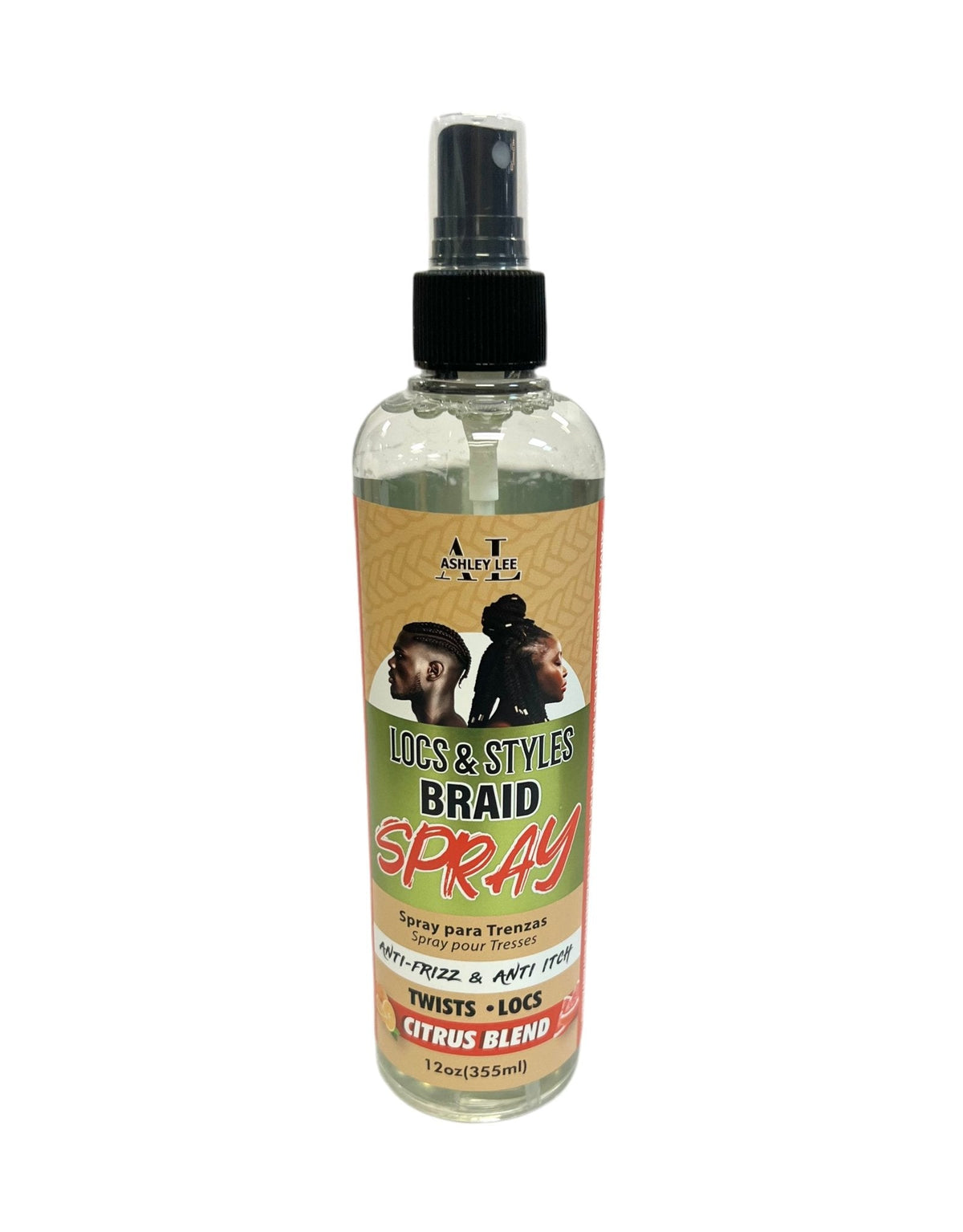 Ashley Lee Locs & Styles Braid Spray, Twists & Locs (Citrus Blend), 12 fl oz