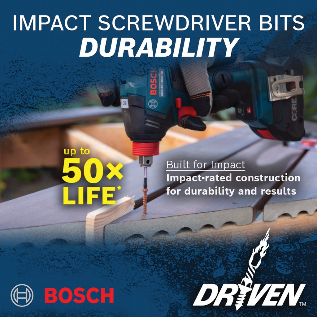 BOSCH ITDT15102 2 pc. Driven 1 In. Impact Torx® #15 Insert Bits