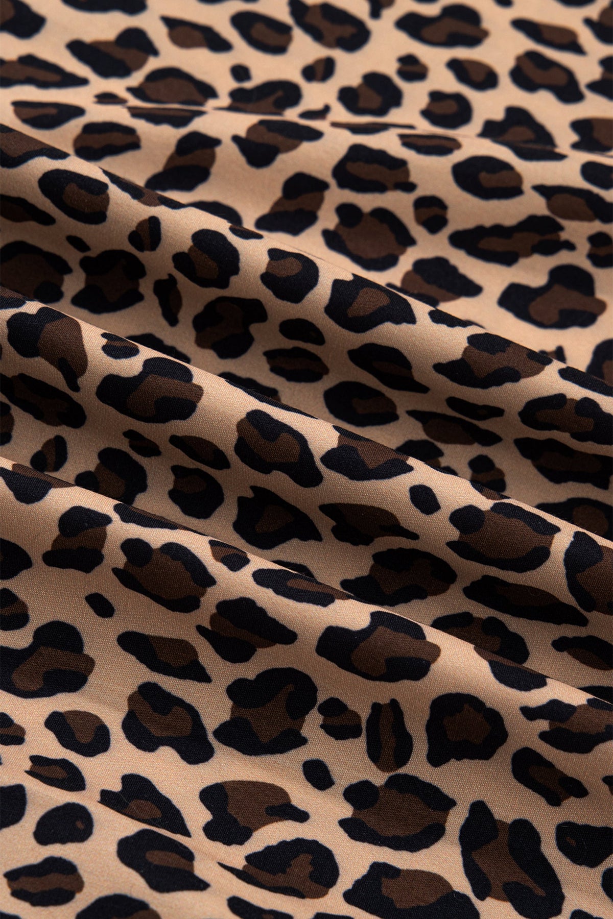Leopard Frilled Square Neck Tank Top
