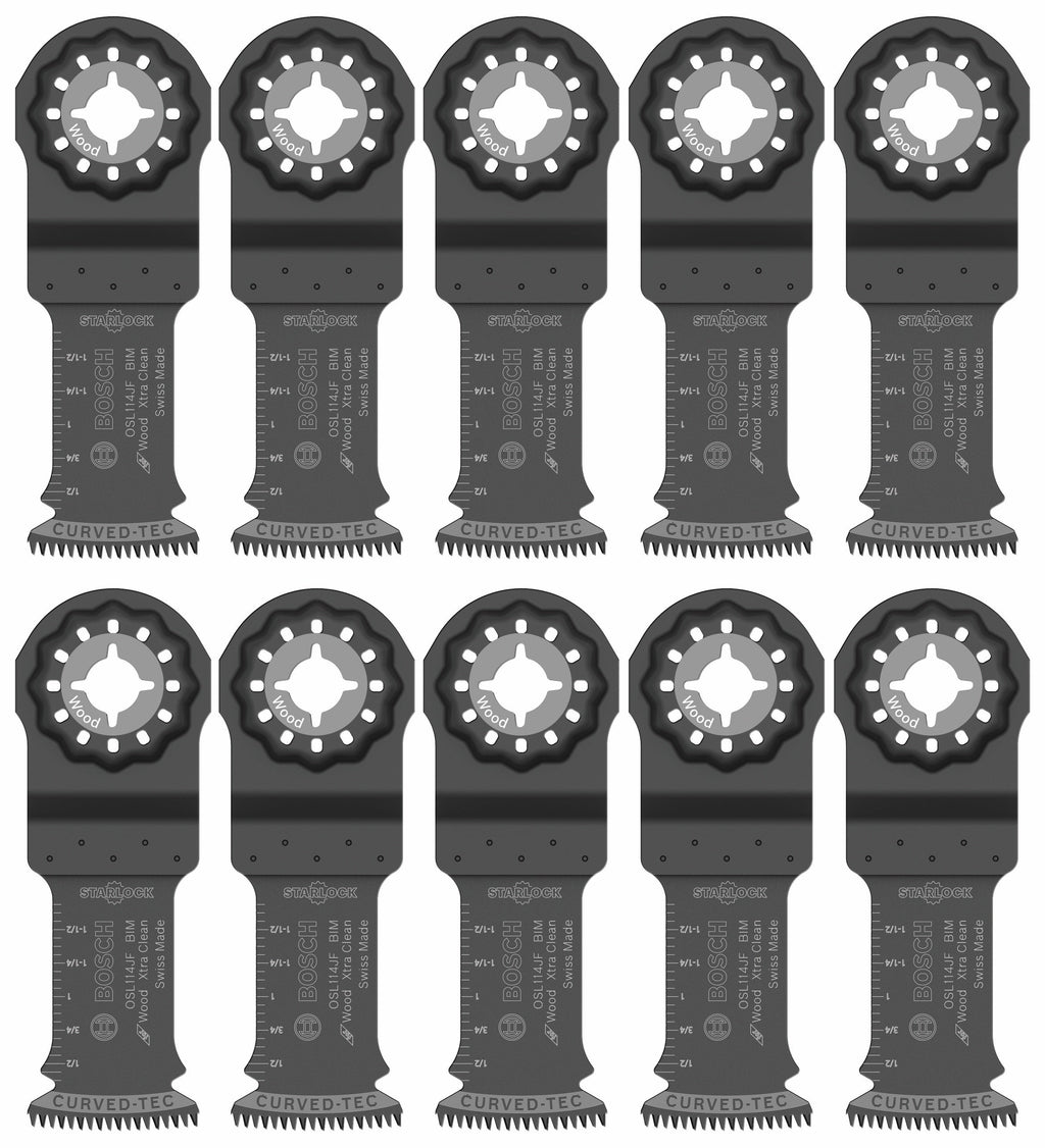BOSCH OSL114JF-10 1-1/4 In. Starlock® Oscillating Multi Tool Bi-Metal Xtra-clean Plunge Cut Blade 10 Pk.