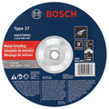 BOSCH GW27M901 9 In. 1/4 In. 5/8-11 In. Arbor Type 27 30 Grit Grinding Abrasive Wheel