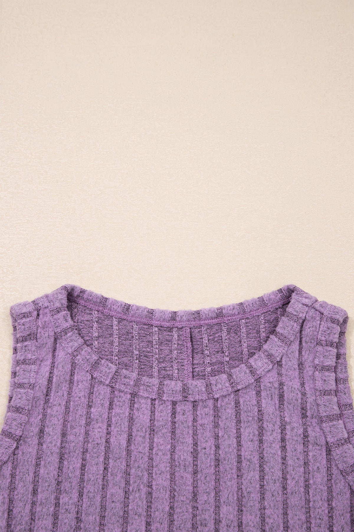 Solid Ribbed Knit Mineral Wash Tank Top