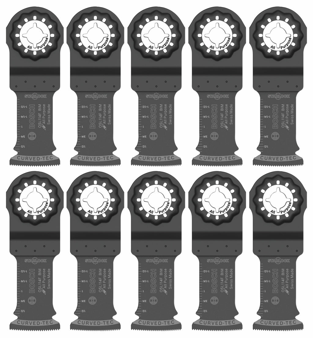BOSCH OSL114F-10 1-1/4 In. Starlock® Oscillating Multi Tool Bi-Metal Plunge Cut Blade 10 pk.