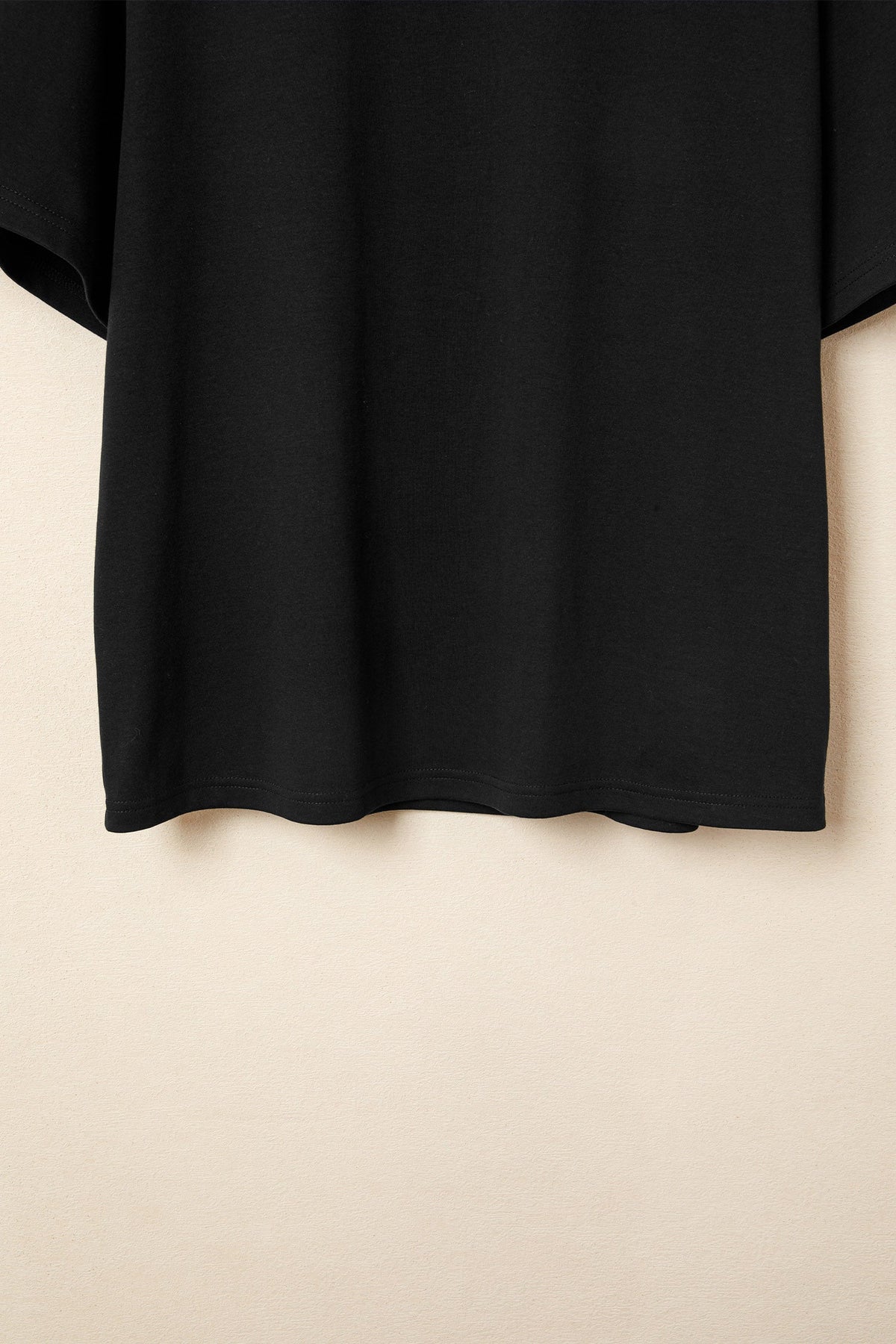 Solid High Neck Oversize Tee