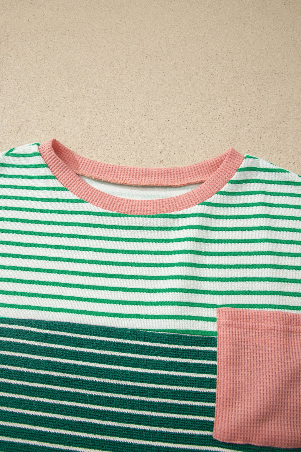 Stripe Colorblock Chest Pocket Short Sleeve Tee