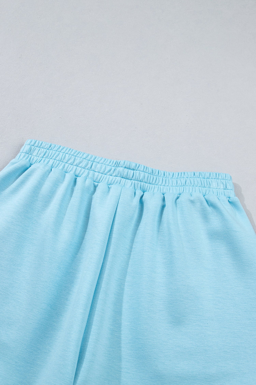 Solid Half Zip Tee & Shorts Athleisure Set