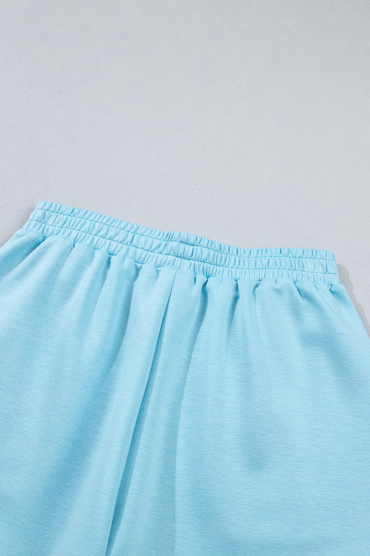 Solid Half Zip Tee & Shorts Athleisure Set