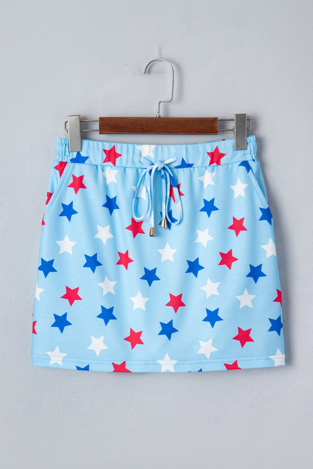 Americana Star Beaded Drawstring Mini Skort