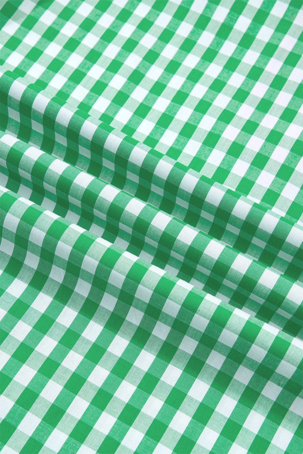Gingham Colorblock Ruffle Sleeve Midi Dress