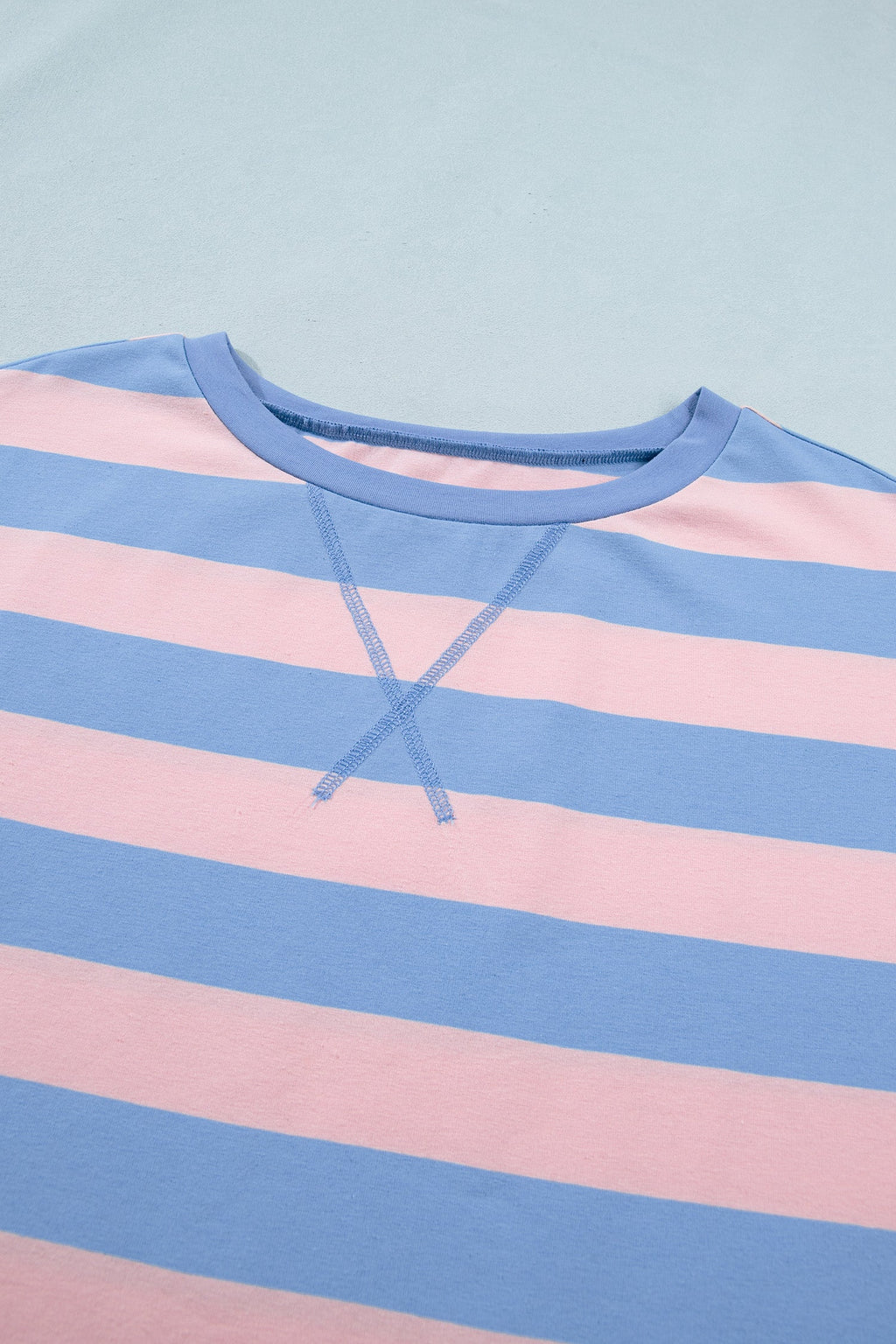 Stripe Dolman Tee & Drawstring Skort Set