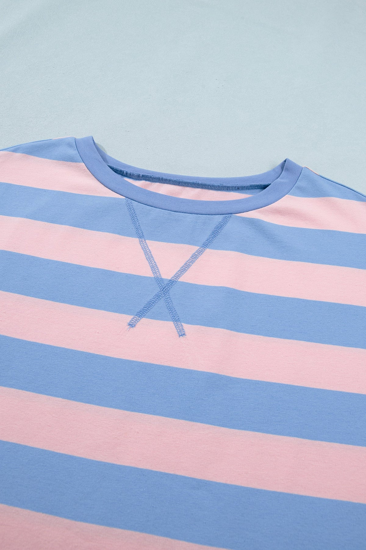 Stripe Dolman Tee & Drawstring Skort Set