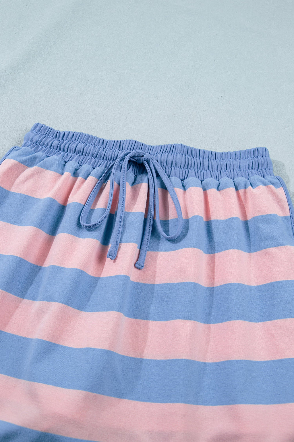 Stripe Dolman Tee & Drawstring Skort Set