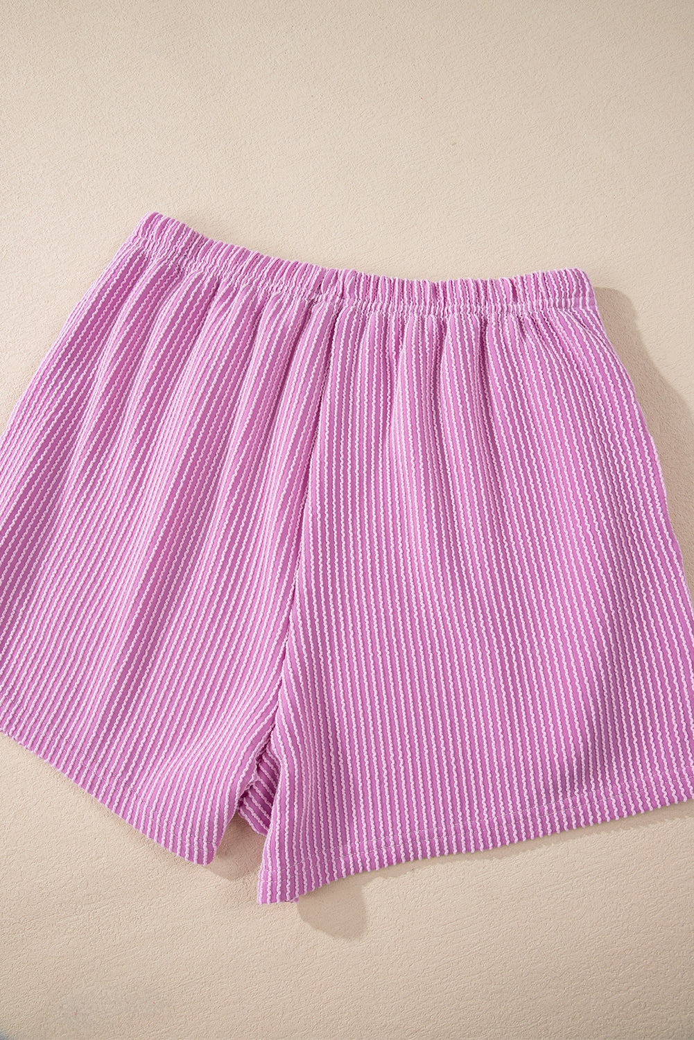 Corded Knit Long Sleeve Top and Shorts Set
