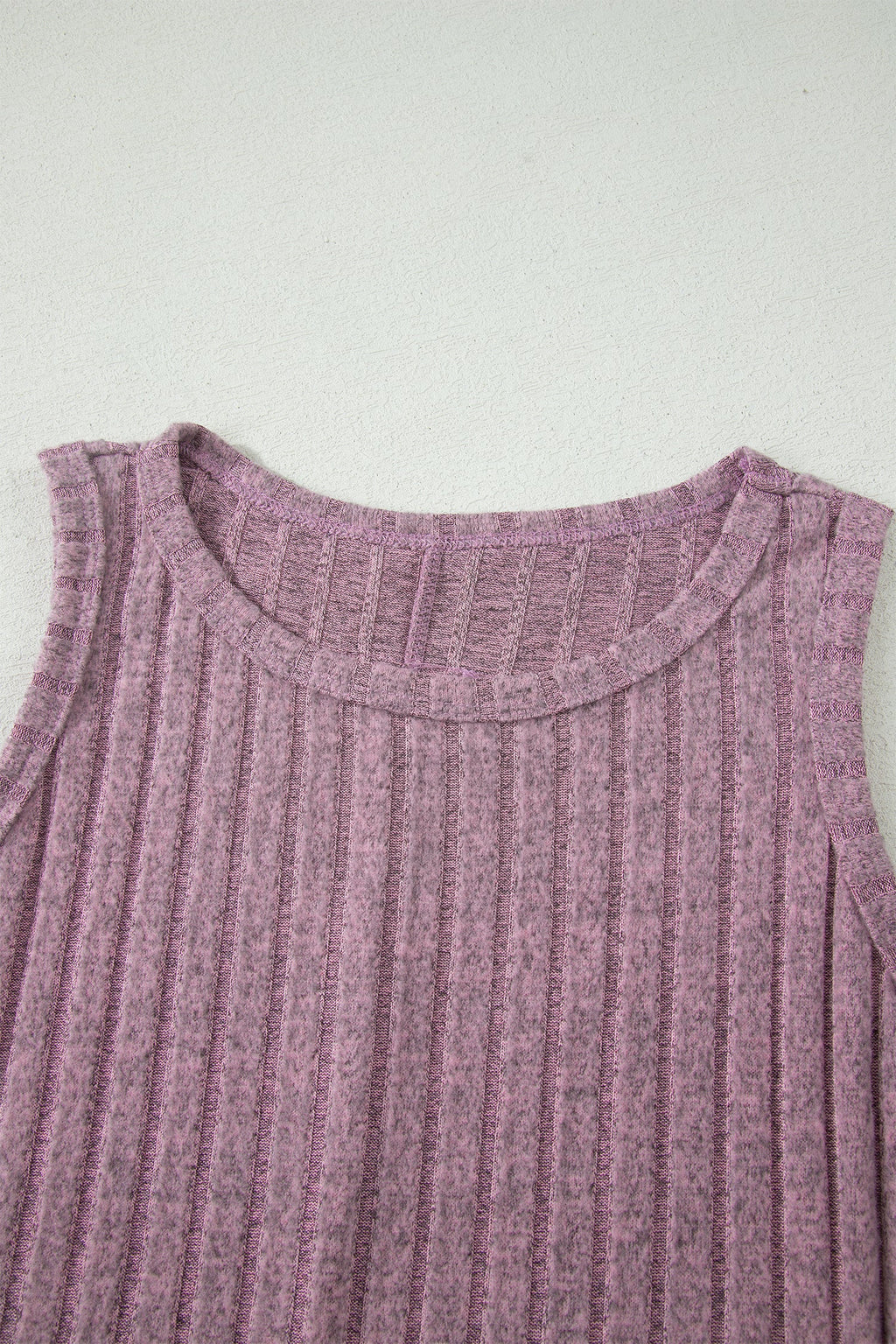 Solid Ribbed Knit Mineral Wash Tank Top