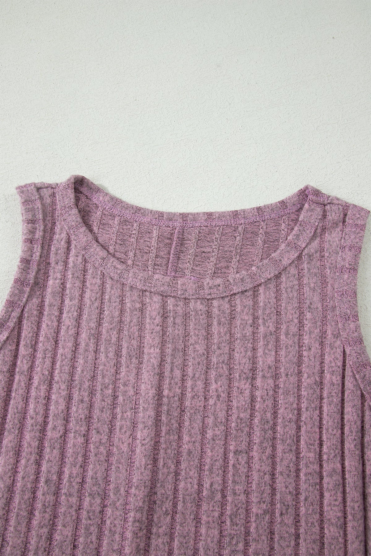 Solid Ribbed Knit Mineral Wash Tank Top