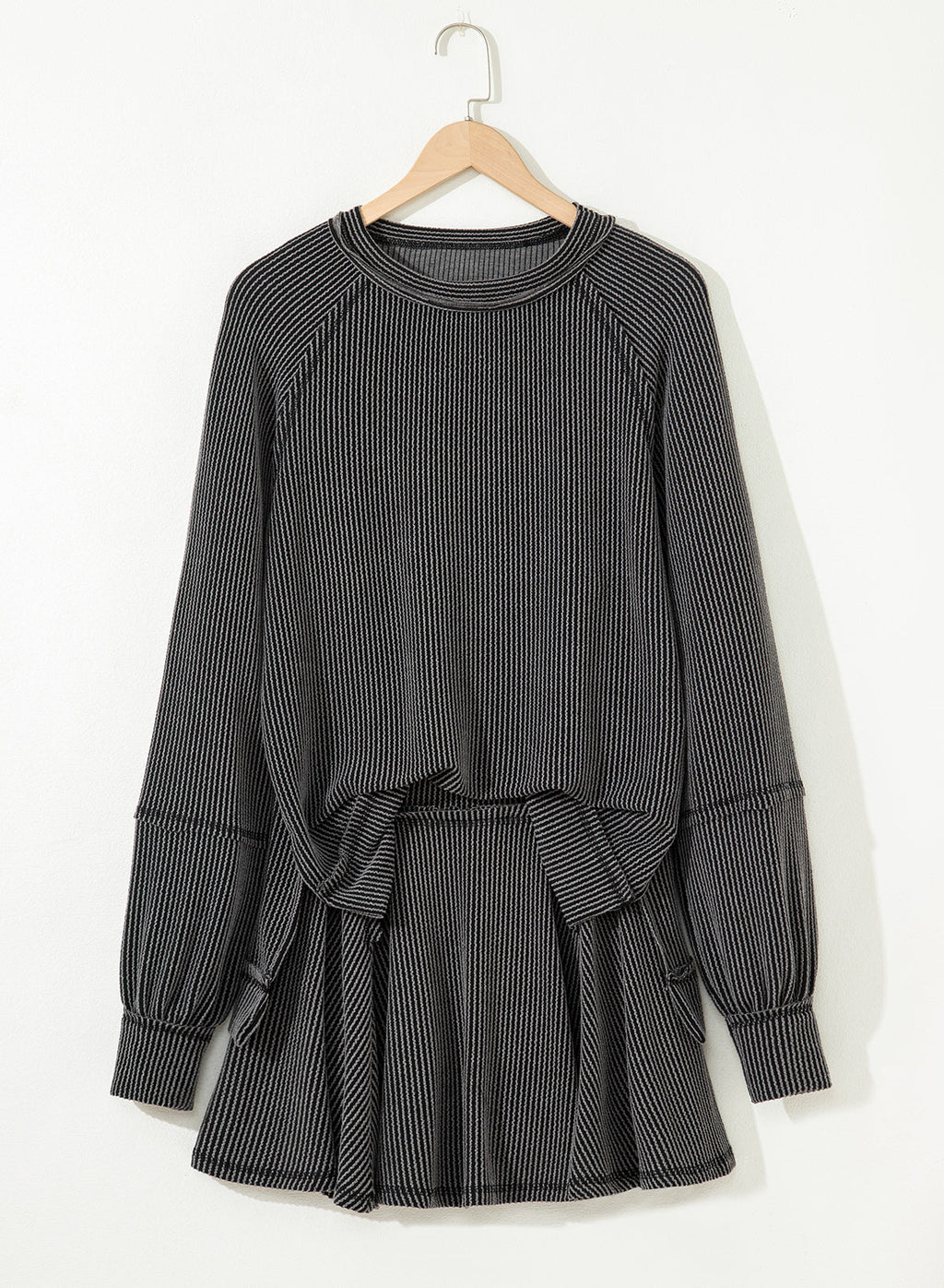 Corded Top and Ruffle Mini Skort Set