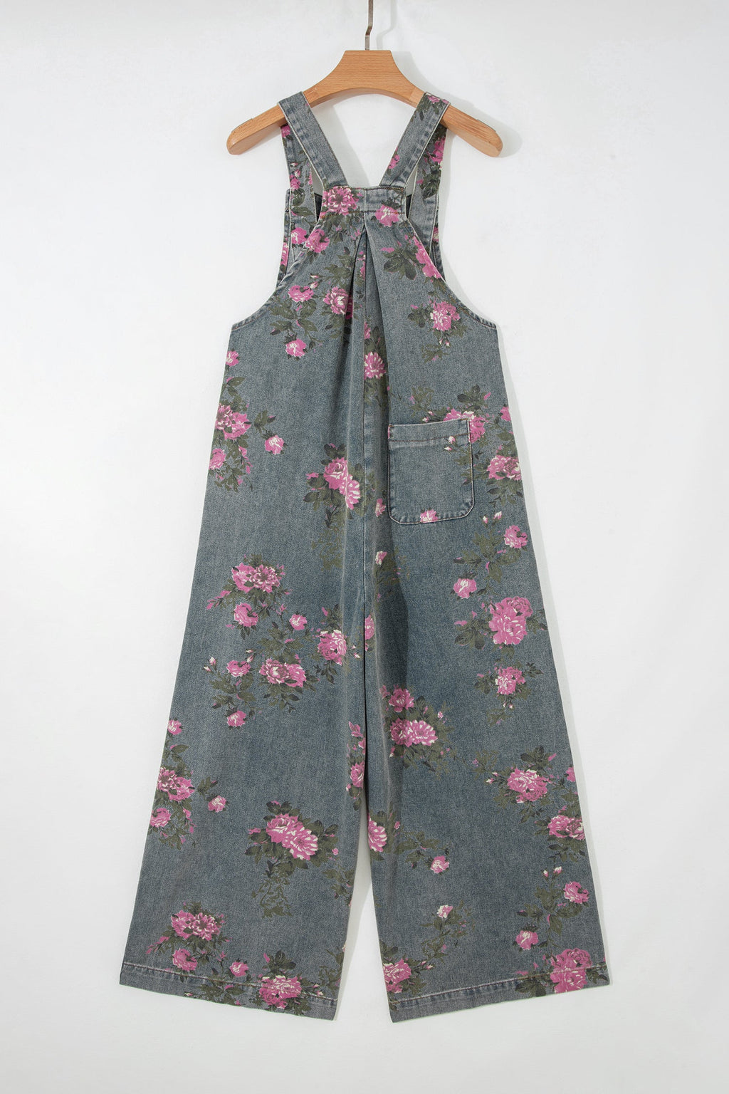 Floral Pleated High Waist Wide Leg Jumpsuit