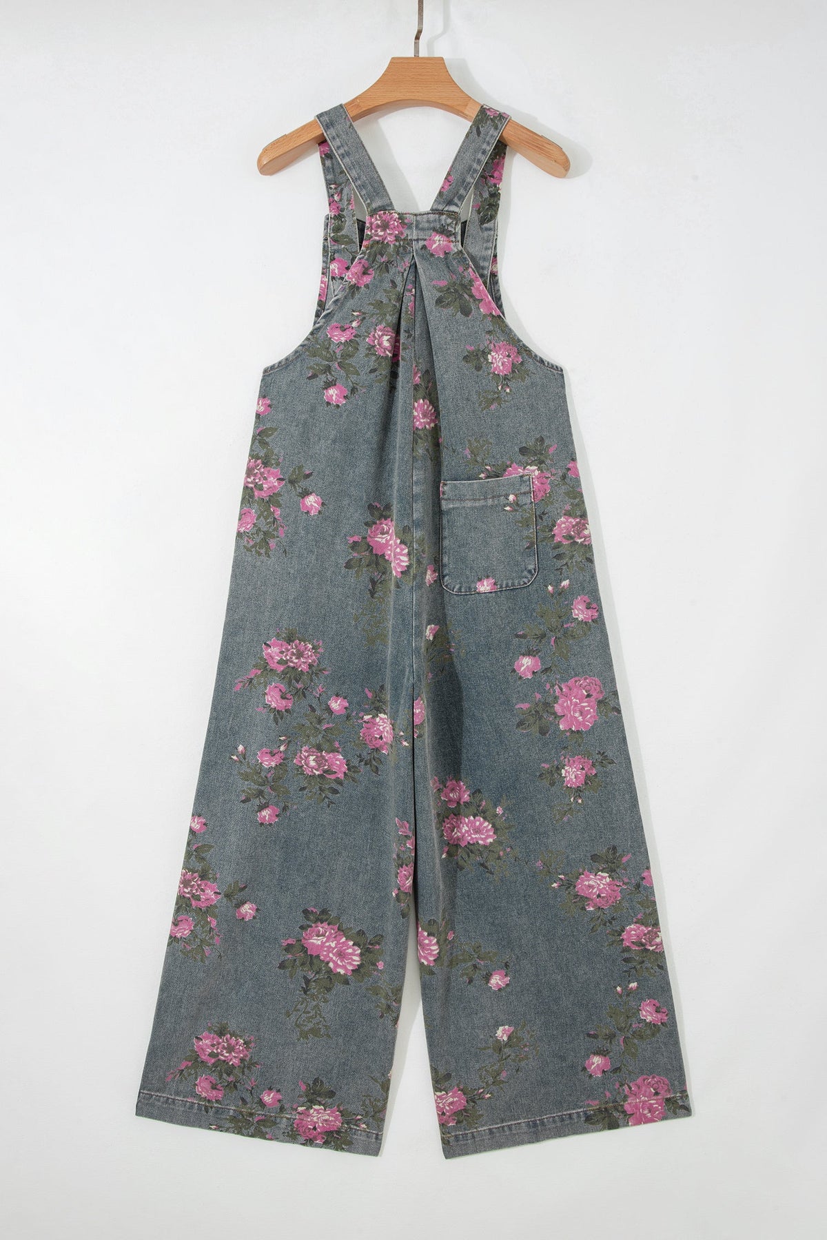 Floral Pleated High Waist Wide Leg Jumpsuit