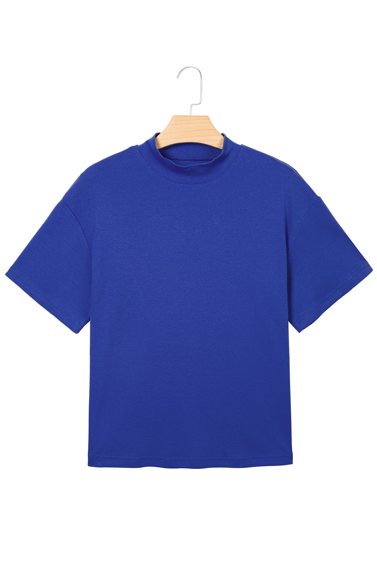 Oversized Solid Color High Neck Tee