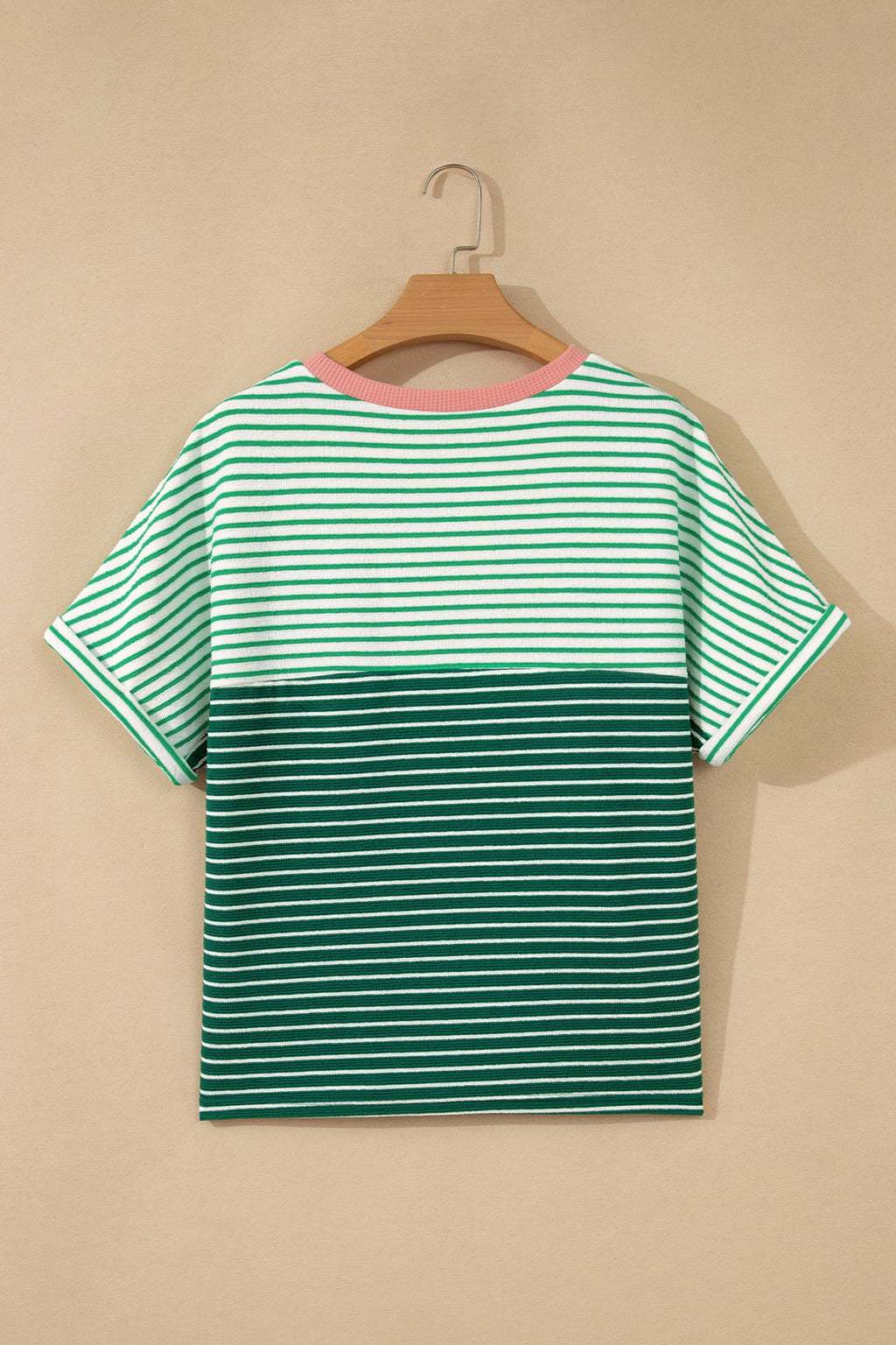Stripe Colorblock Chest Pocket Short Sleeve Tee