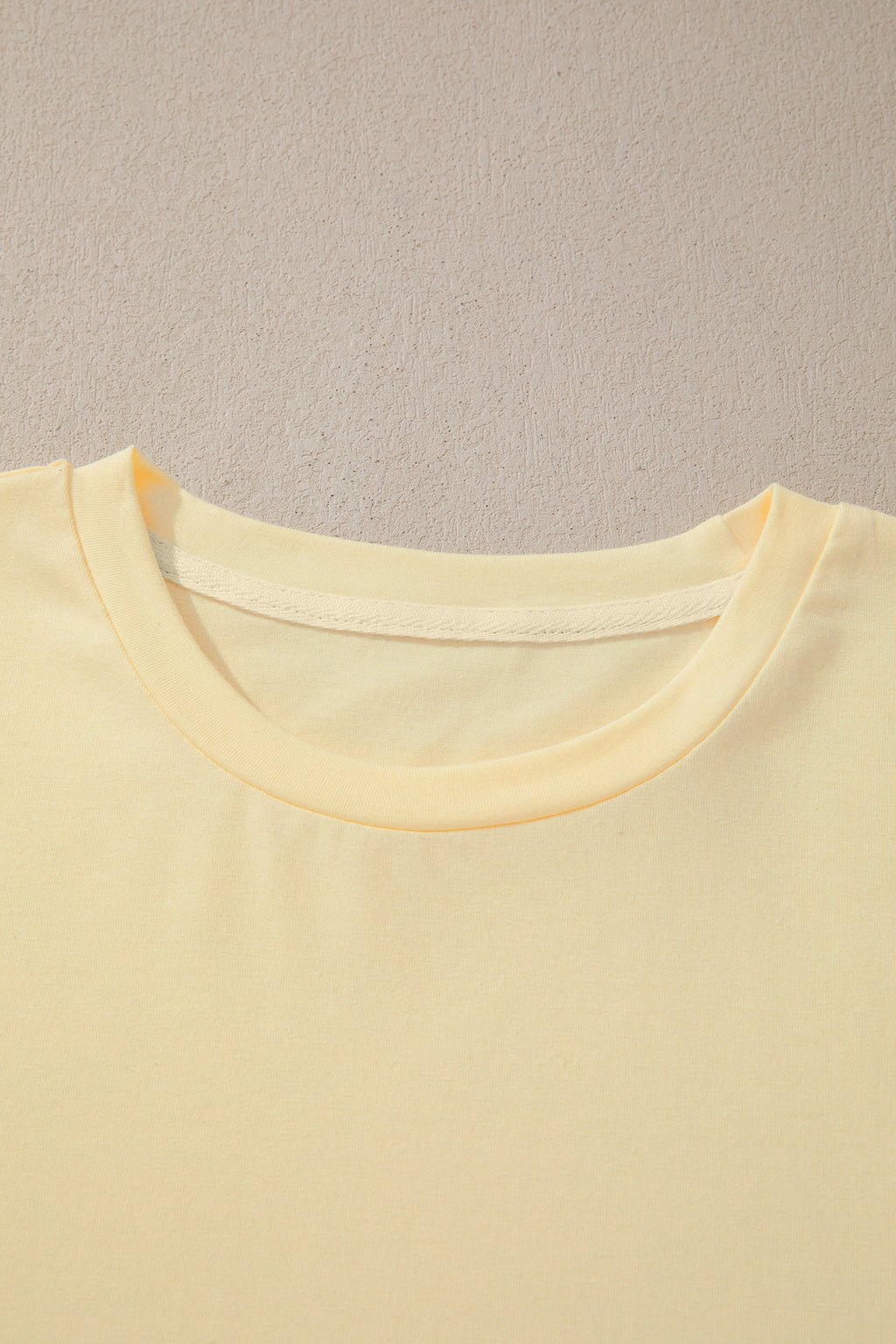 Solid Short Sleeve Crew Neck Tee