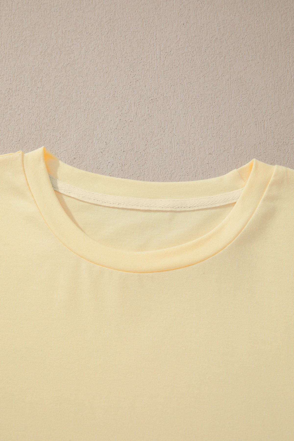 Solid Short Sleeve Crew Neck Tee