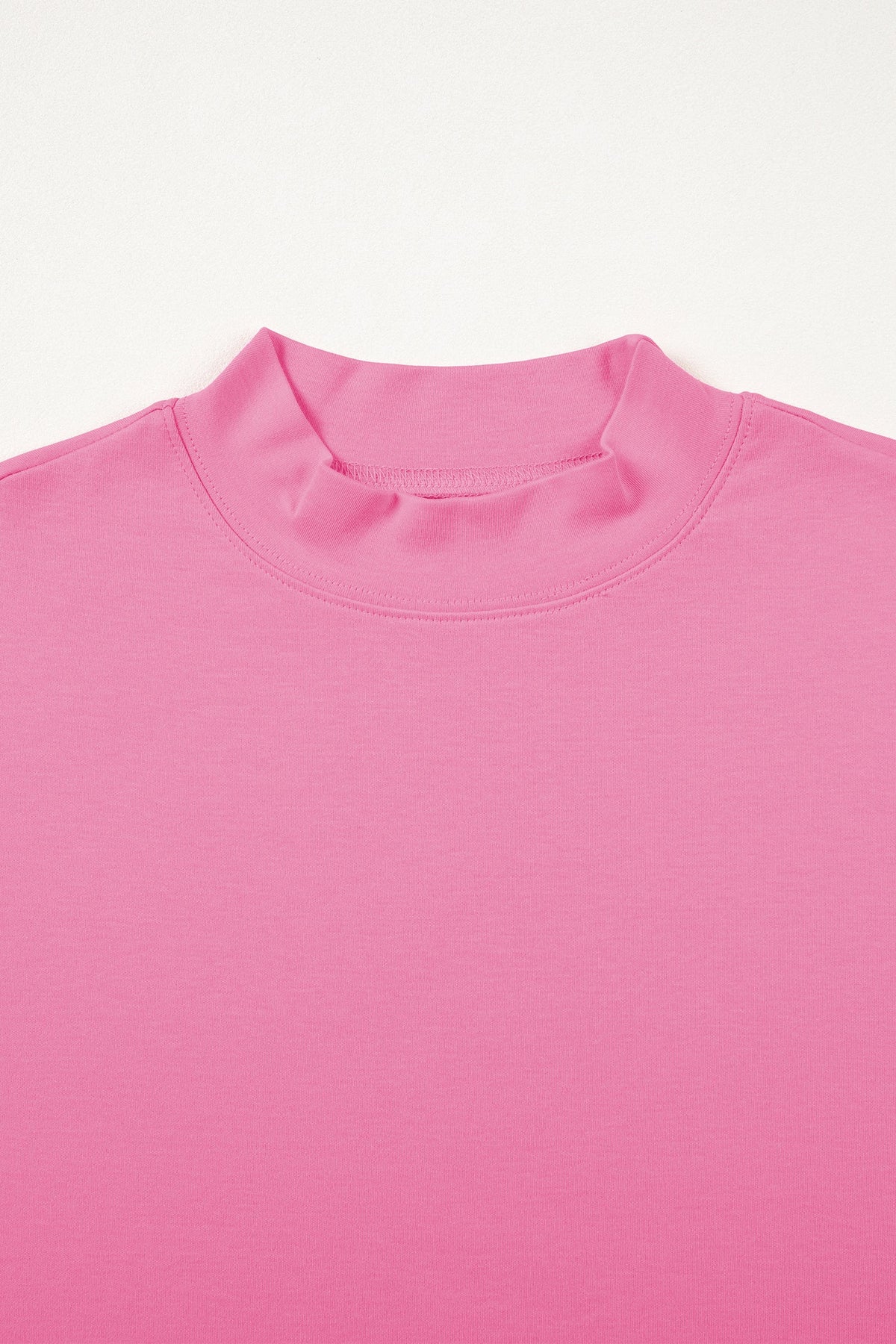 Oversized Solid Color High Neck Tee