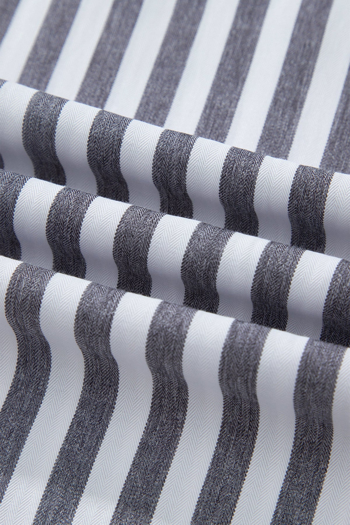 Stripe Shirred High Waist Wide Leg Pants