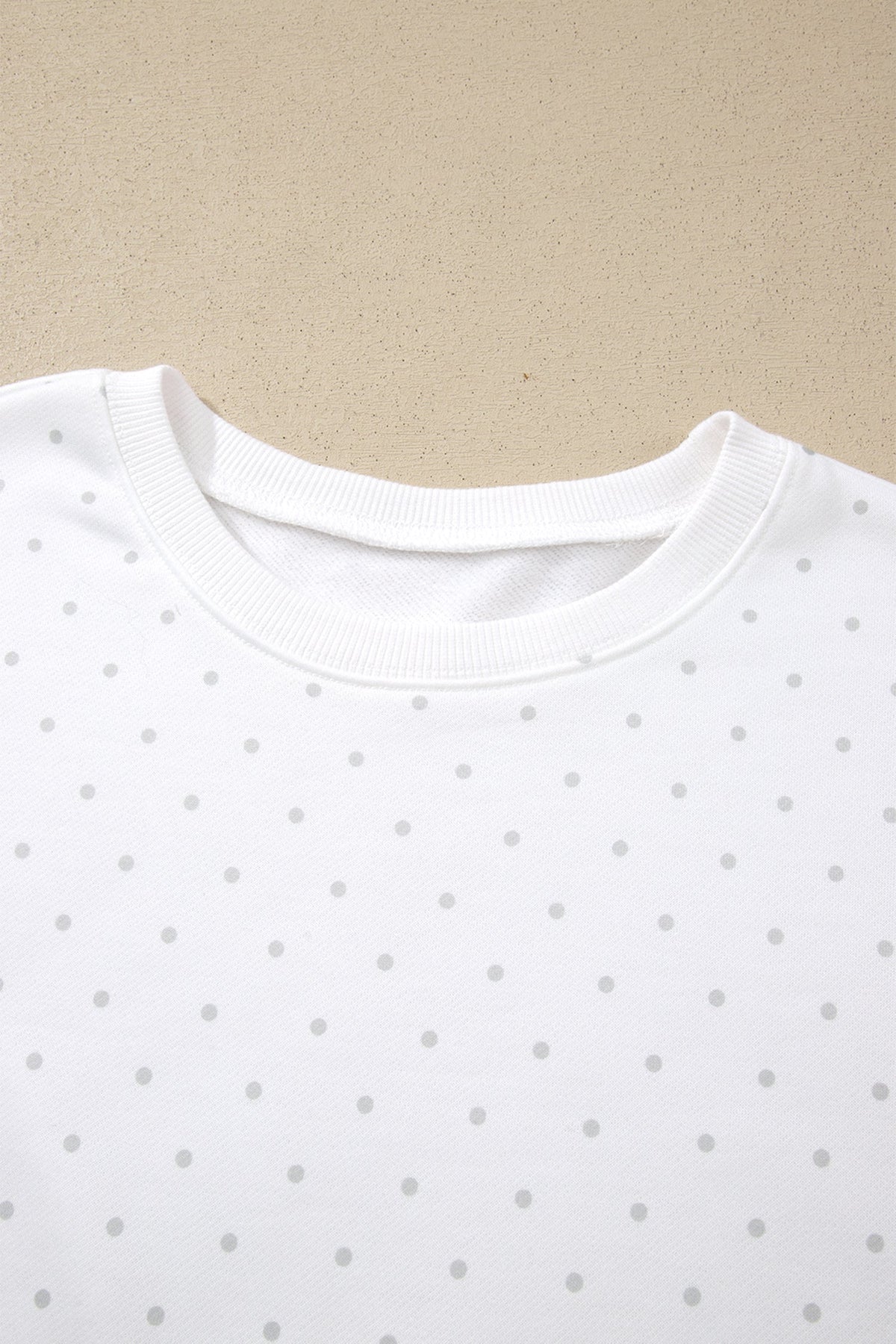 Polka Dot Side Stripe Detail Sweatshirt & Shorts Set