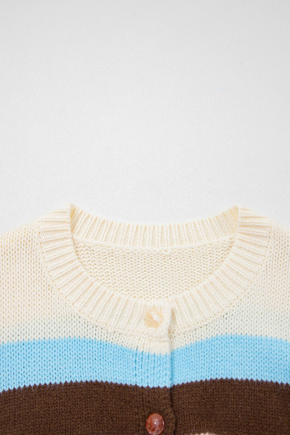 Stripe Colorblock Long Sleeve Drop Shoulder Cardigan