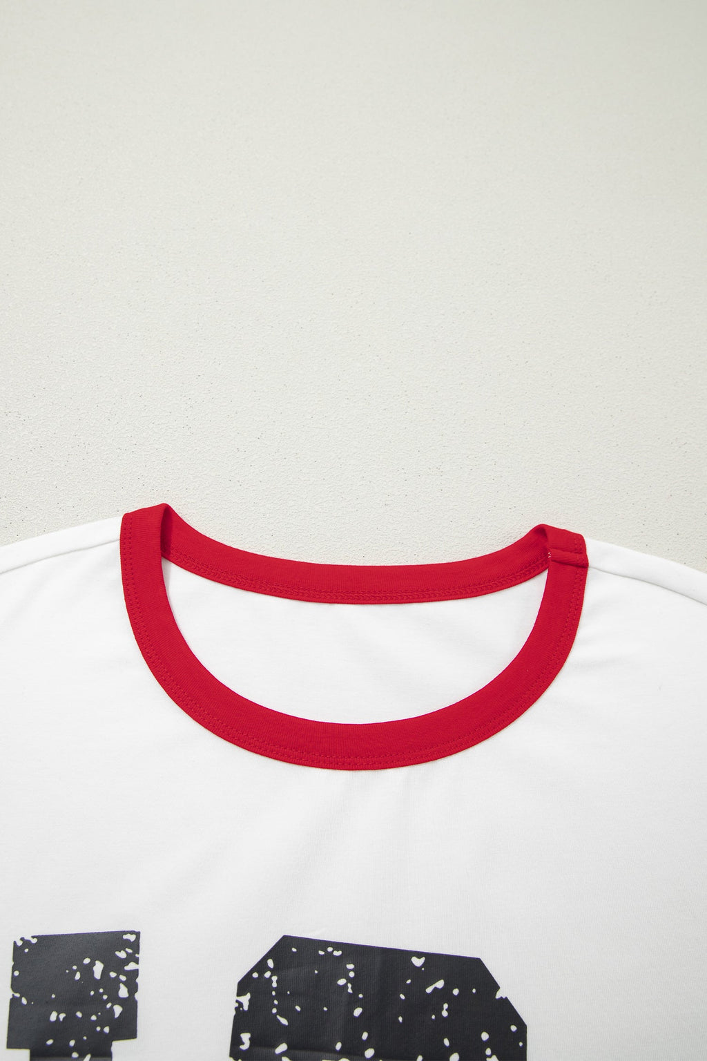 USA Varsity Stripe Trim Short Sleeve Tee