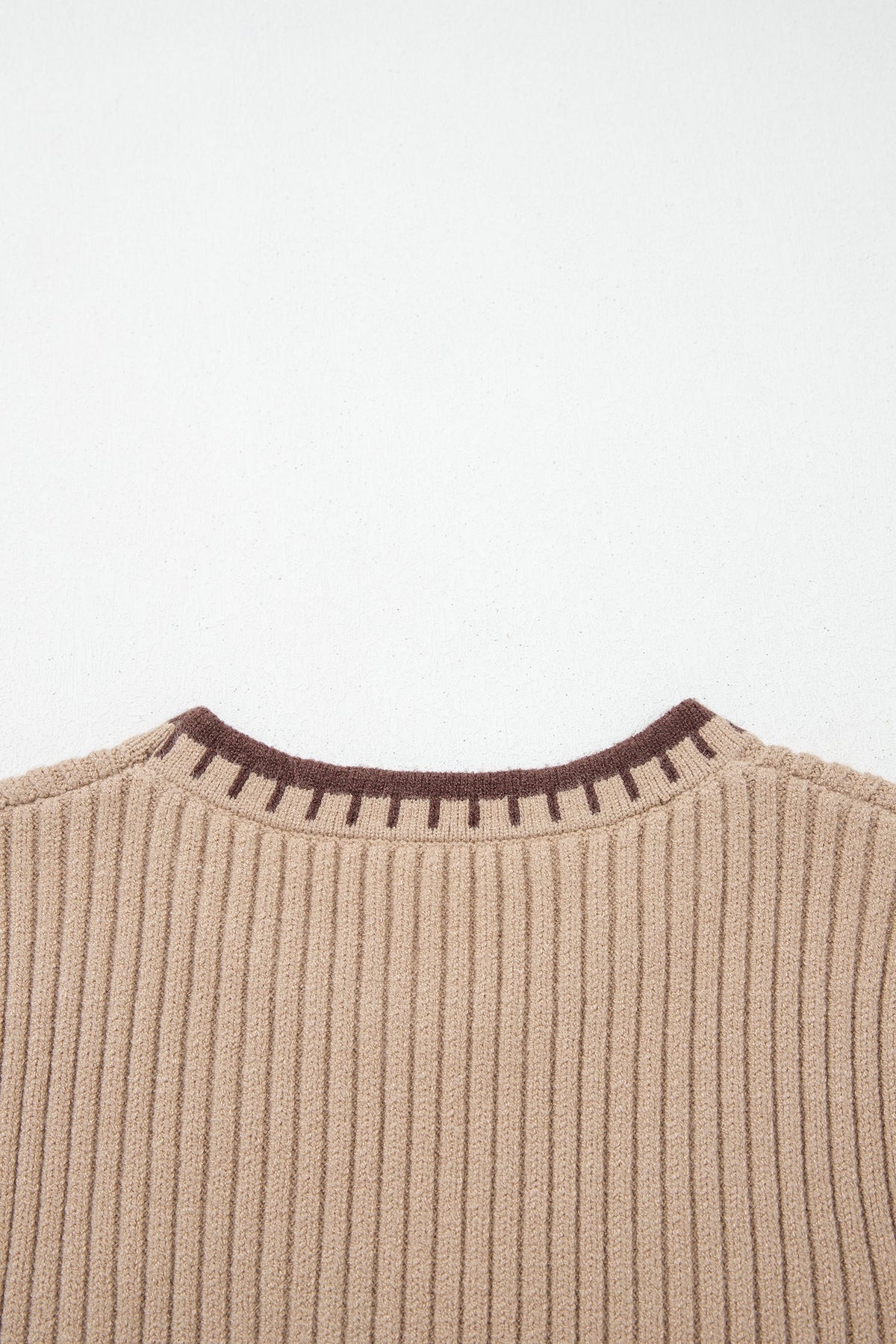 Western Horseshoe Ribbed Knit Sweater Top