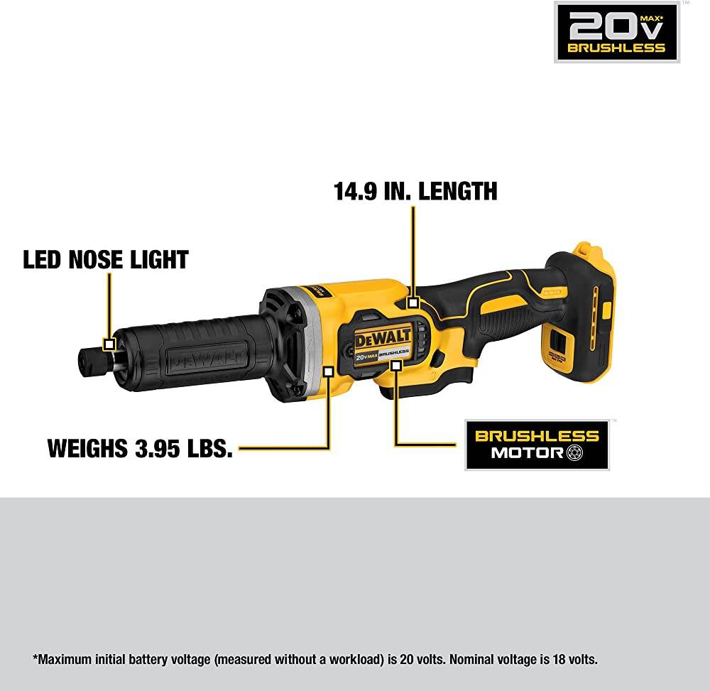 DEWALT DCG426B 20V MAX* Die Grinder, Variable Speed, 1-1/2-Inch, (Tool Only)