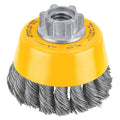 DEWALT DW4910S 3" x 5/8"-11 Knotted Wire Cup Brush