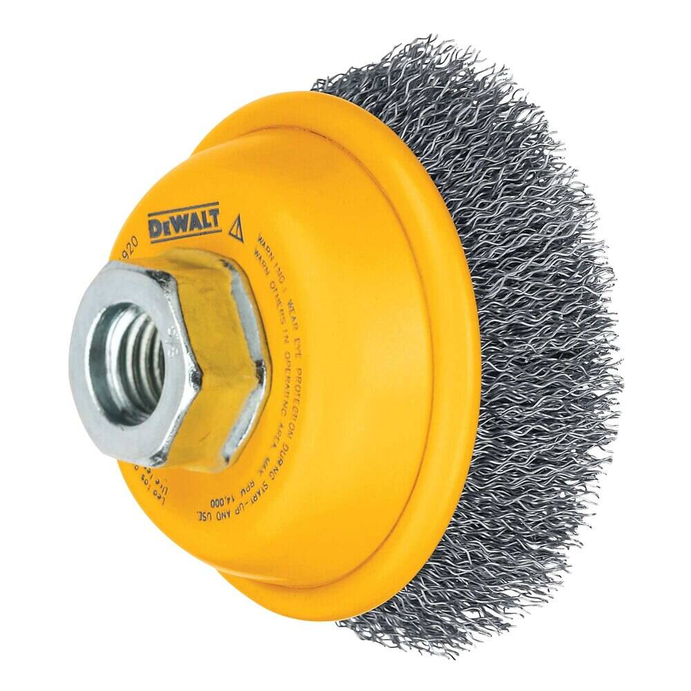 DEWALT DW4910S 3" x 5/8"-11 Knotted Wire Cup Brush