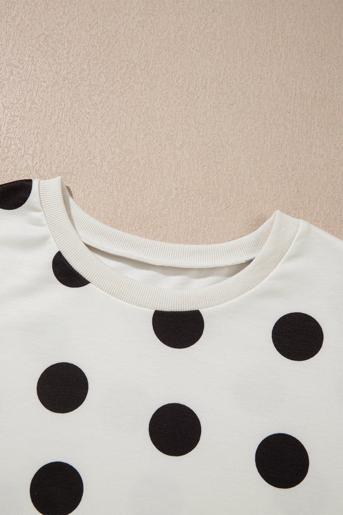 Polka Dot Short Sleeve Tee & Drawstring Shorts Set