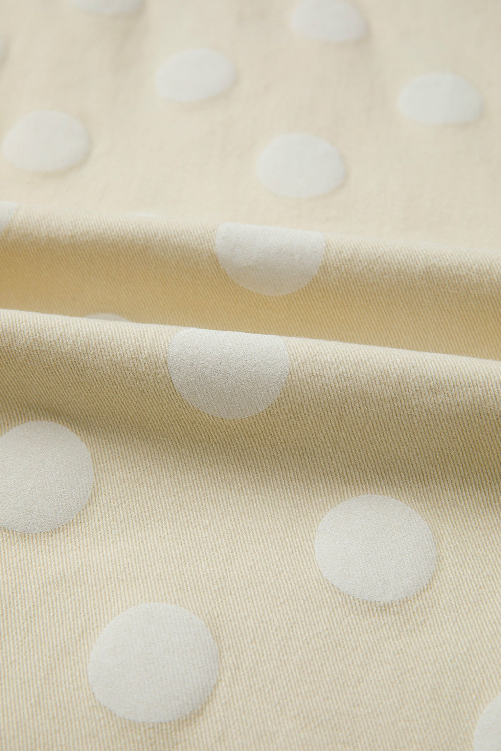 Sky Blue Polka Dot Print Raw Hem Shift Jeans
