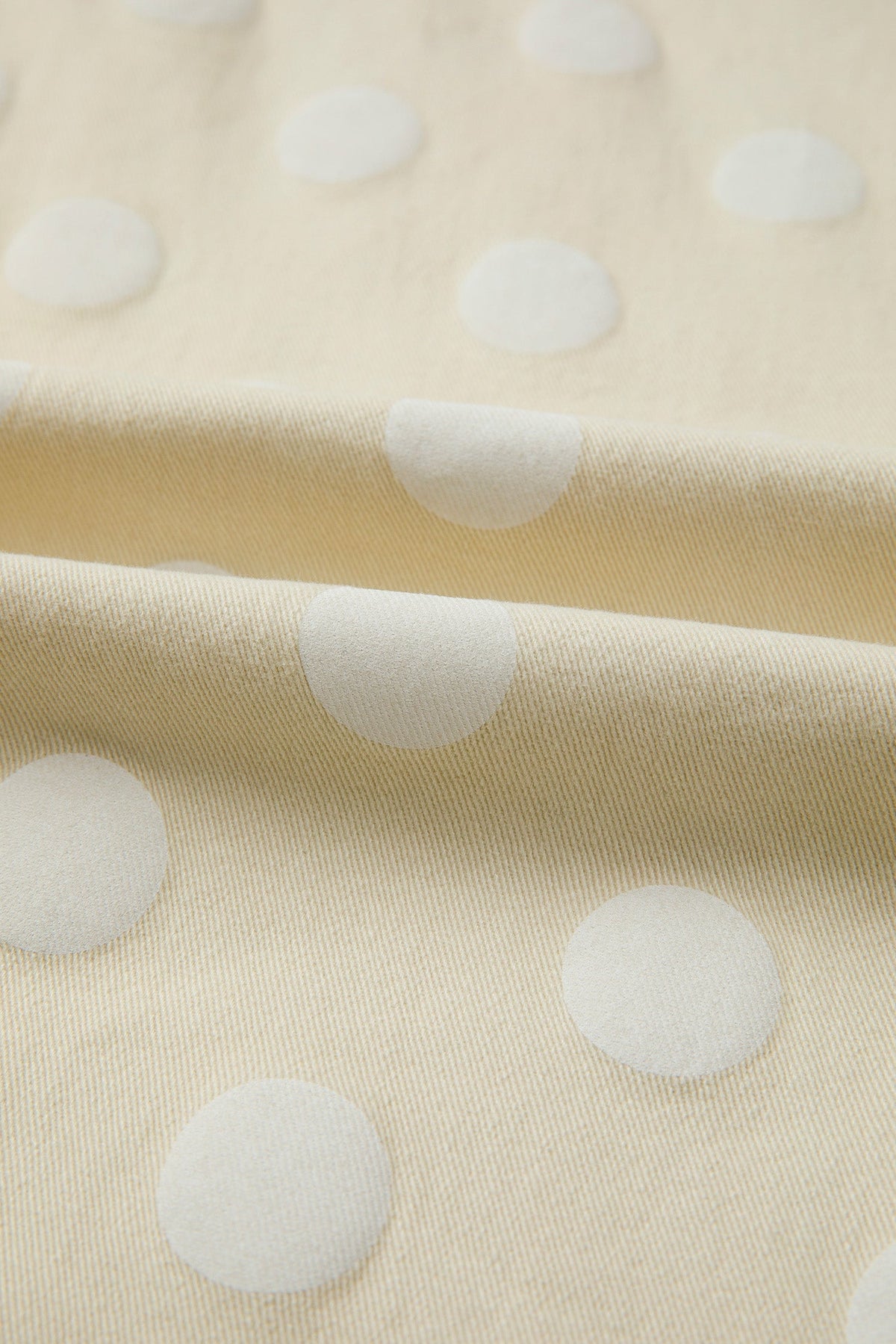 Sky Blue Polka Dot Print Raw Hem Shift Jeans