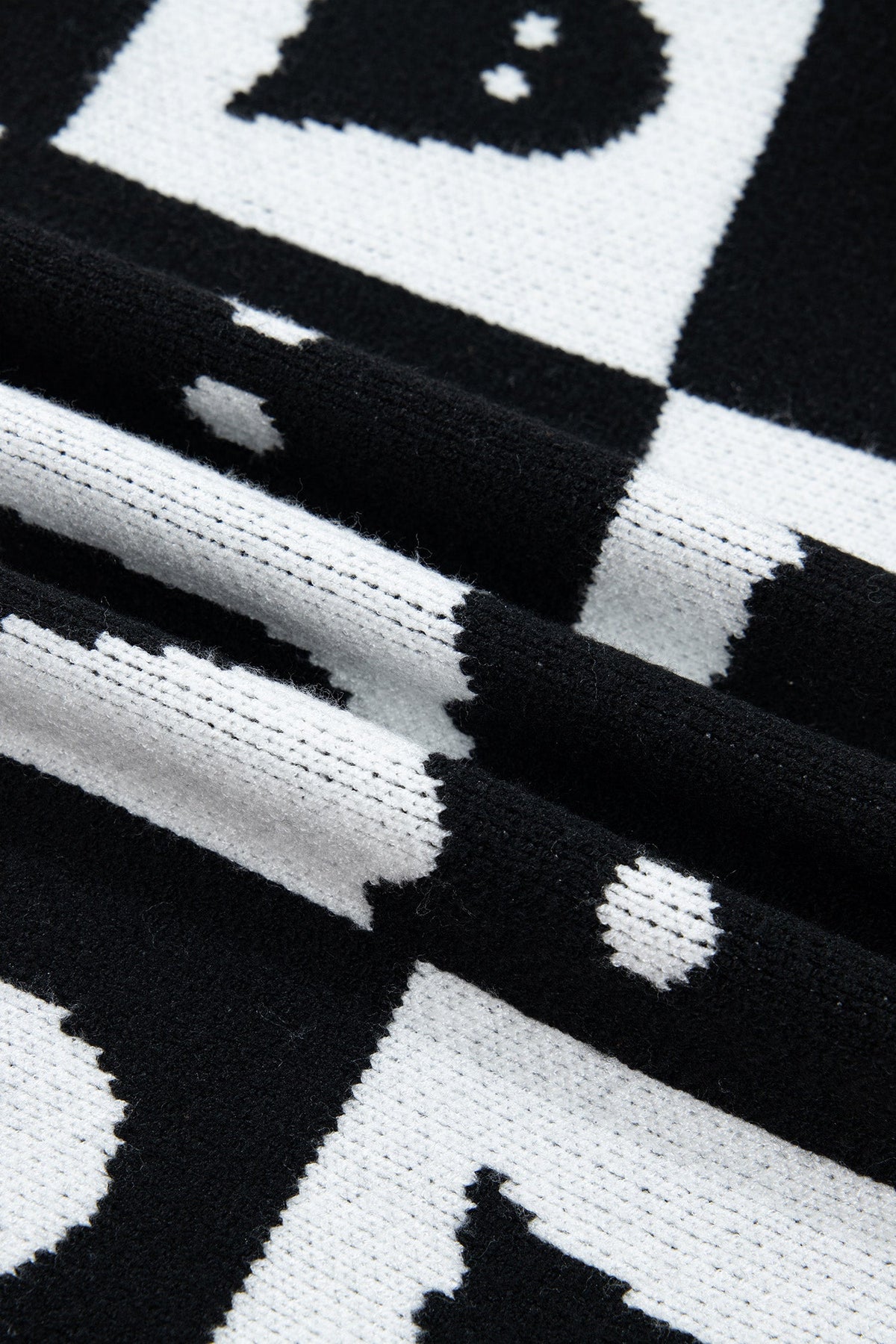 Halloween Ghost Colorblock Drop Shoulder Knit Cardigan