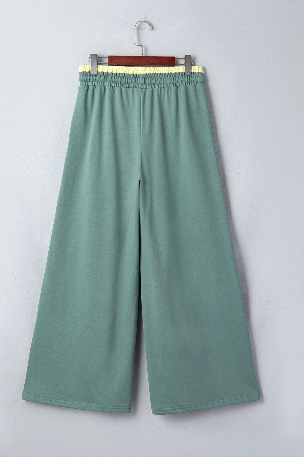 Colorblock Flower Patchwork Drawstring Wide Leg Pants