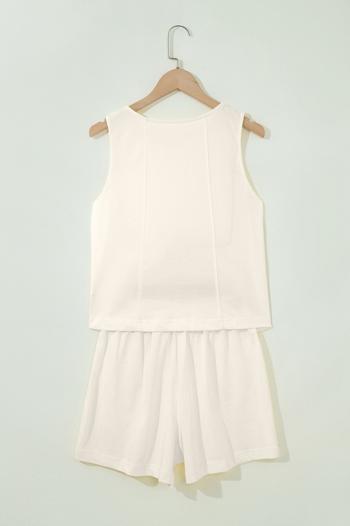 Stitched Detail Loose Tank & Shorts Set