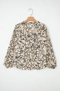 Floral Batwing Sleeve Button-Up Shirt