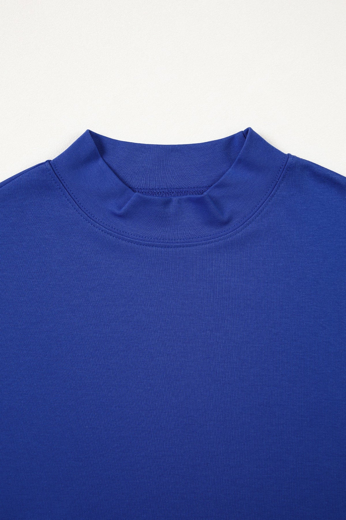 Oversized Solid Color High Neck Tee