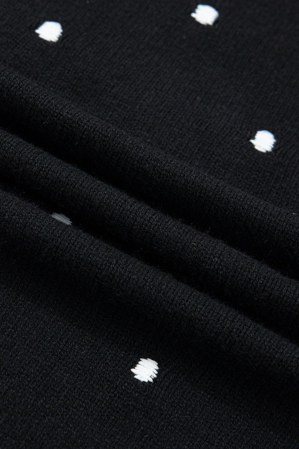 Polka Dot Bubble Short Sleeve Sweater