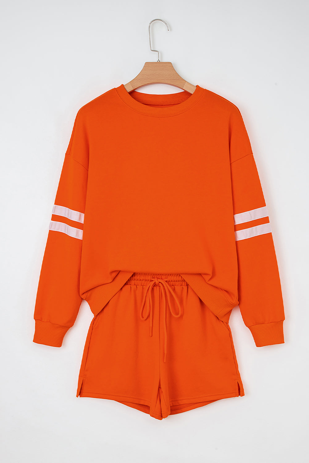 Varsity Stripe Sweatshirt and Short Set