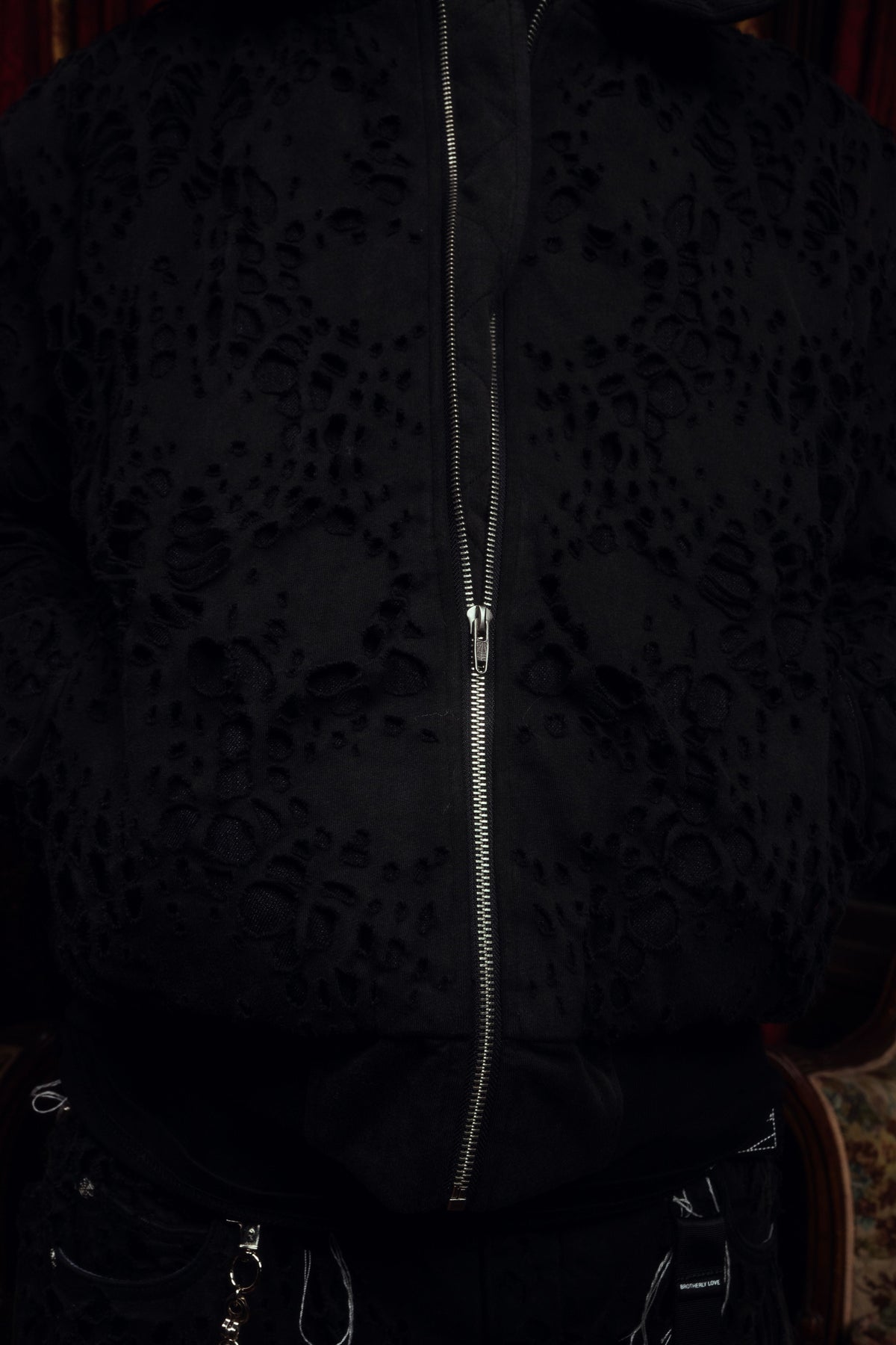 BL BURNEDWEB DENIM BOMBER JACKET