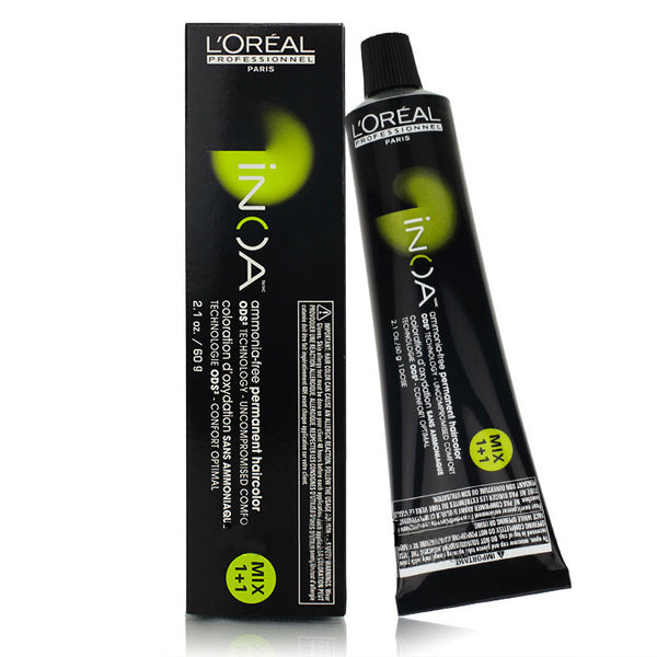 L'Oréal Professionnel INOA 8/8N Light Blonde - Ammonia-Free Permanent Color, 2.1 oz