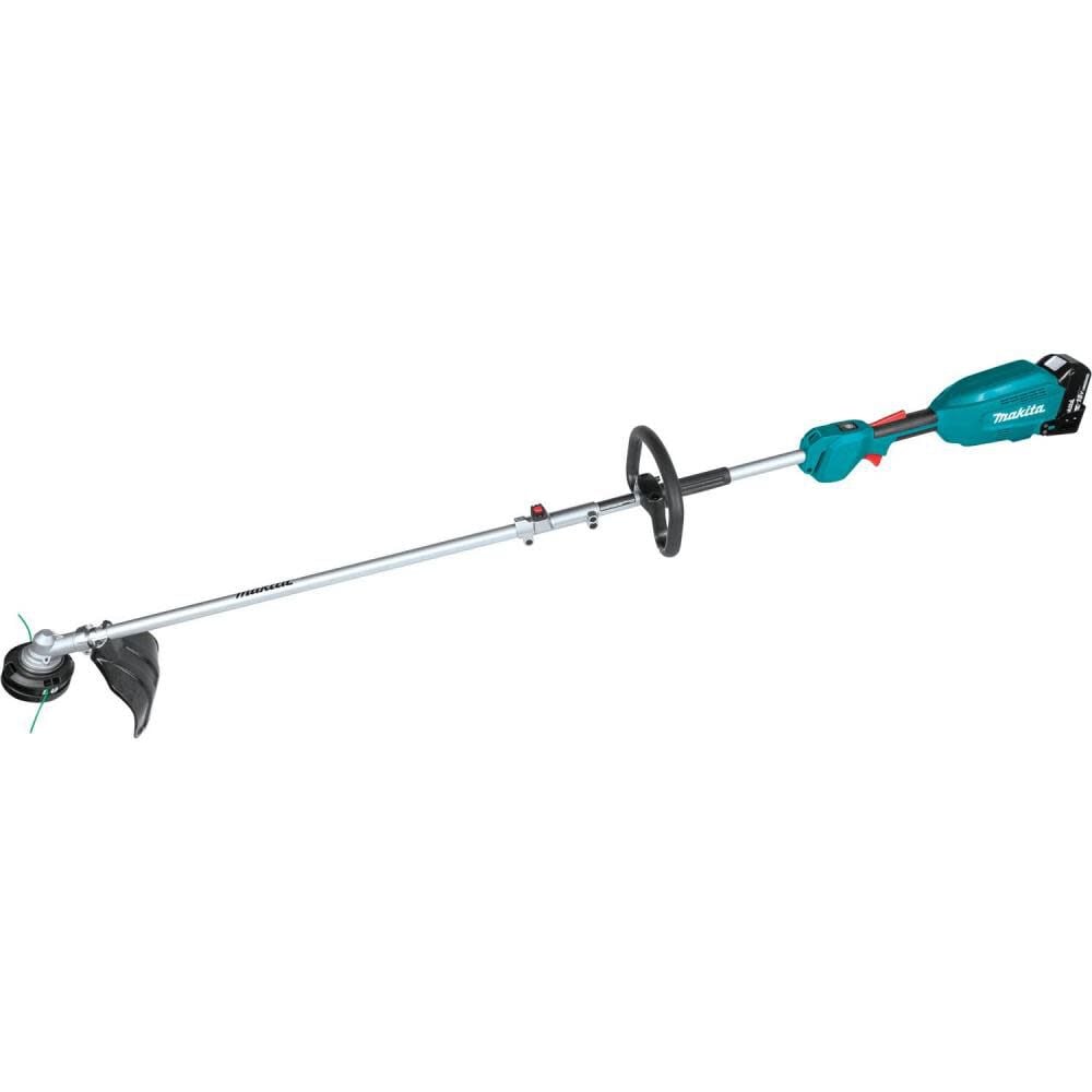 Makita XUX02SM1X1 18V LXT® Lithium-Ion Brushless Cordless Couple Shaft Power Head Kit With 13" String Trimmer Attachment, with one battery (4.0Ah)
