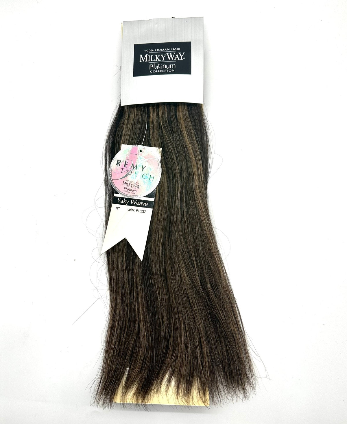 Milky Way 100% Human Hair for Weaving Platinum Yaky 12" P1B/27 Extensions
